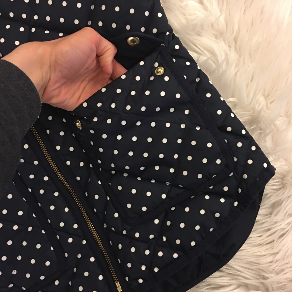 J. Crew | polka dot | excursion | quilted vest - Picture 7 of 13